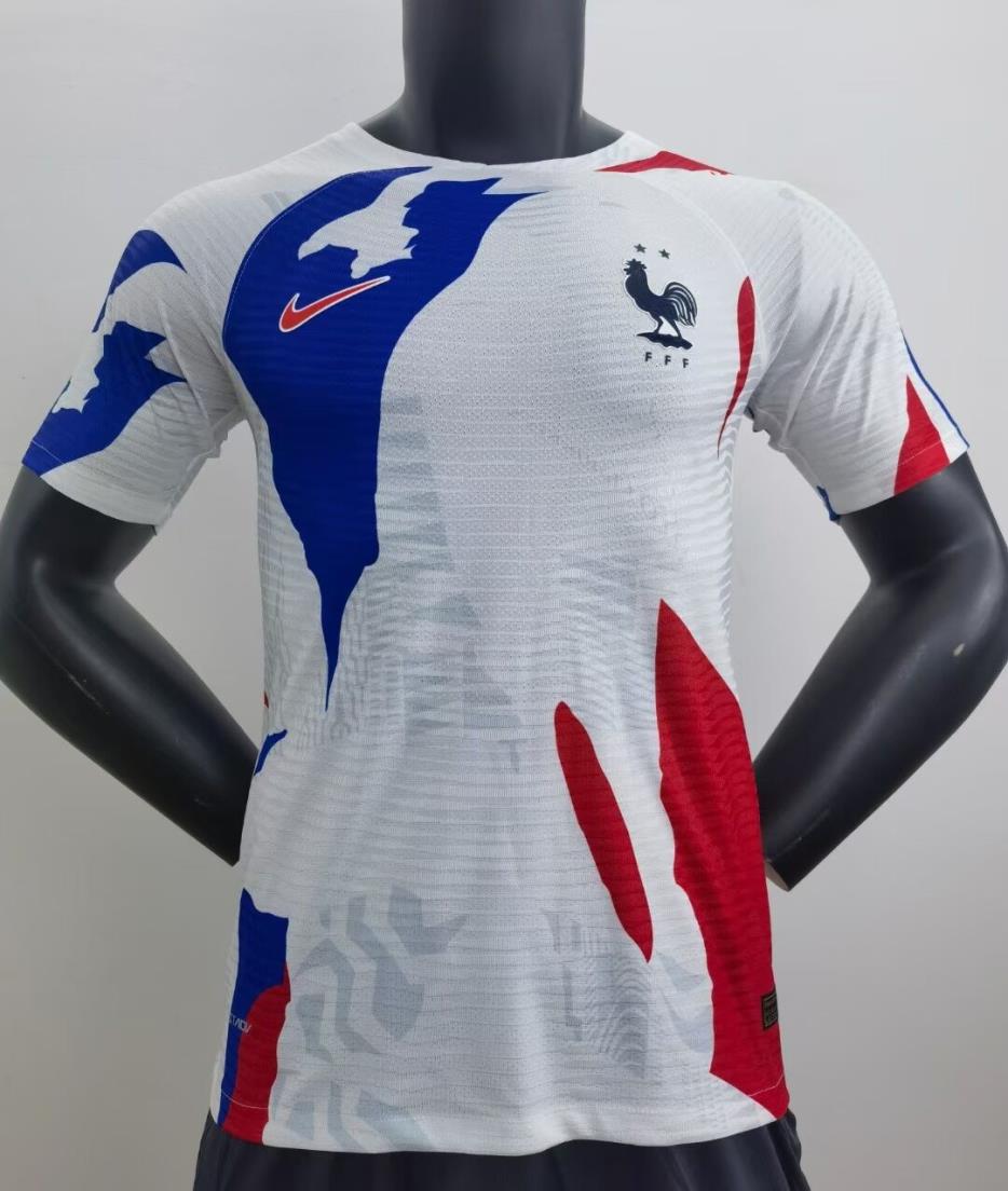 AAA Quality France 2022 White/Blue/Red Training Jersey(Player)